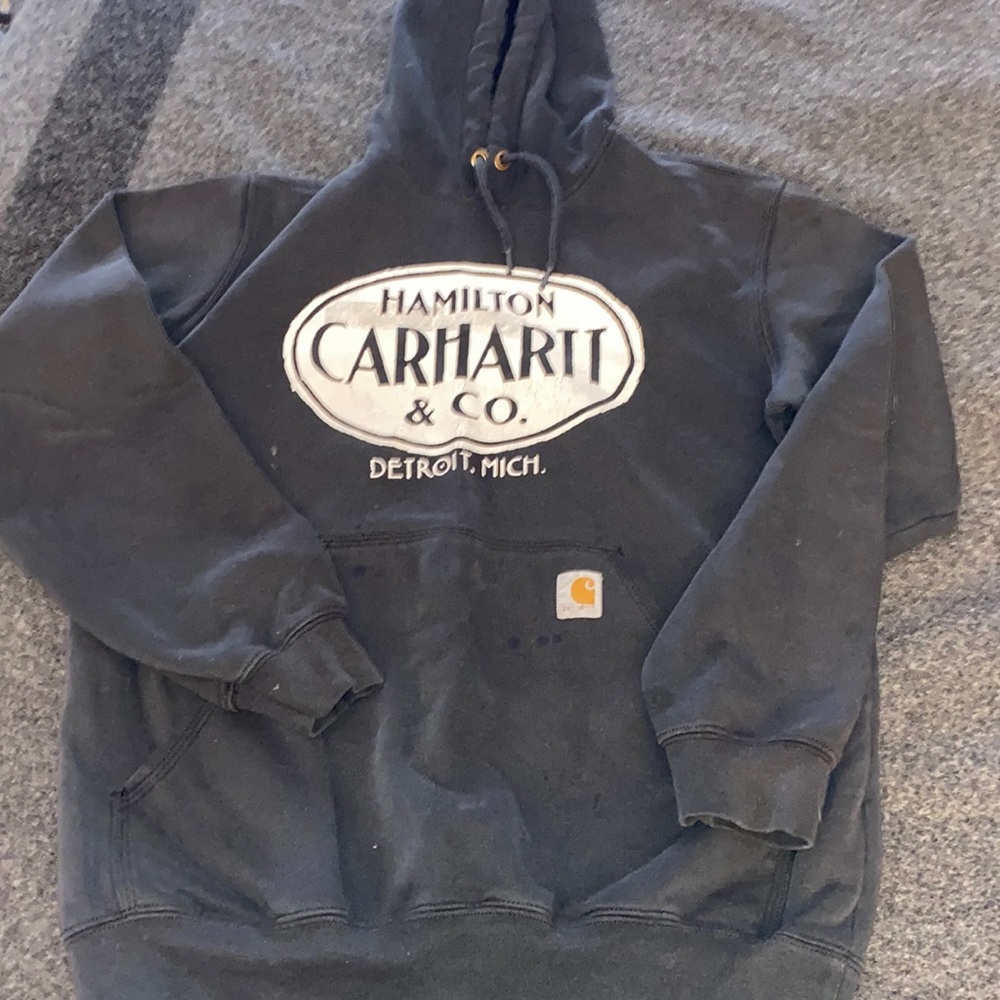 Carhartt Graphic Hooded Sweatshirt - Size Small Original Fit
